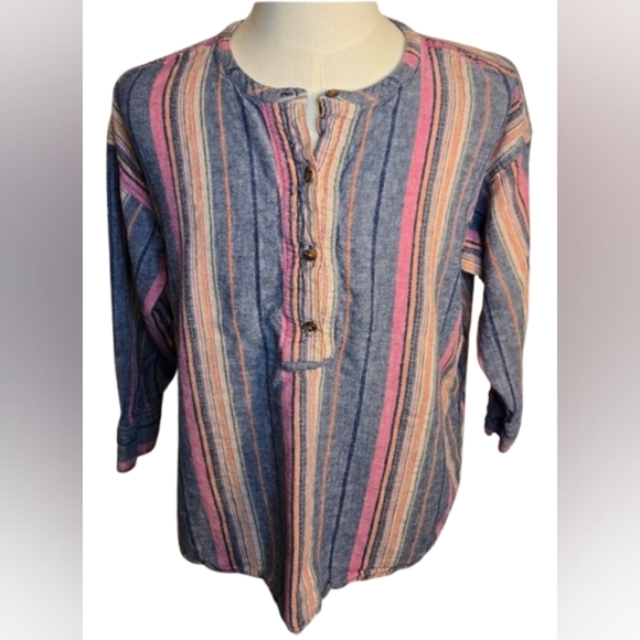 Isaac Mizrahi Tops - Isaac Mizrahi Striped Shirt